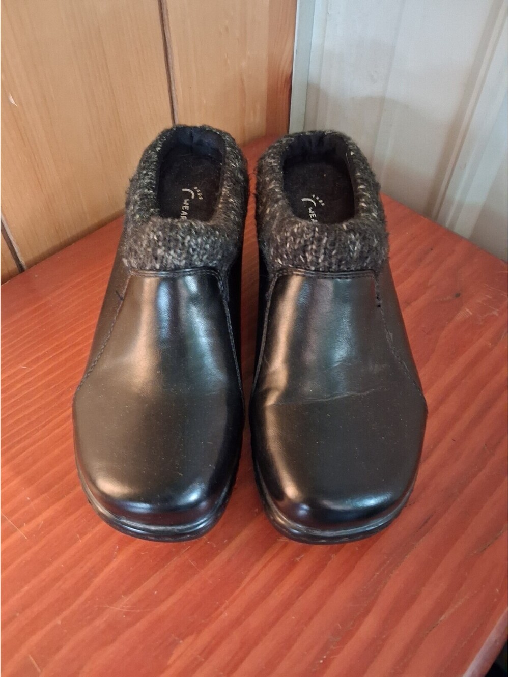 WEAR EVER Baron Women Size 7M  Black Slip On Clog Business